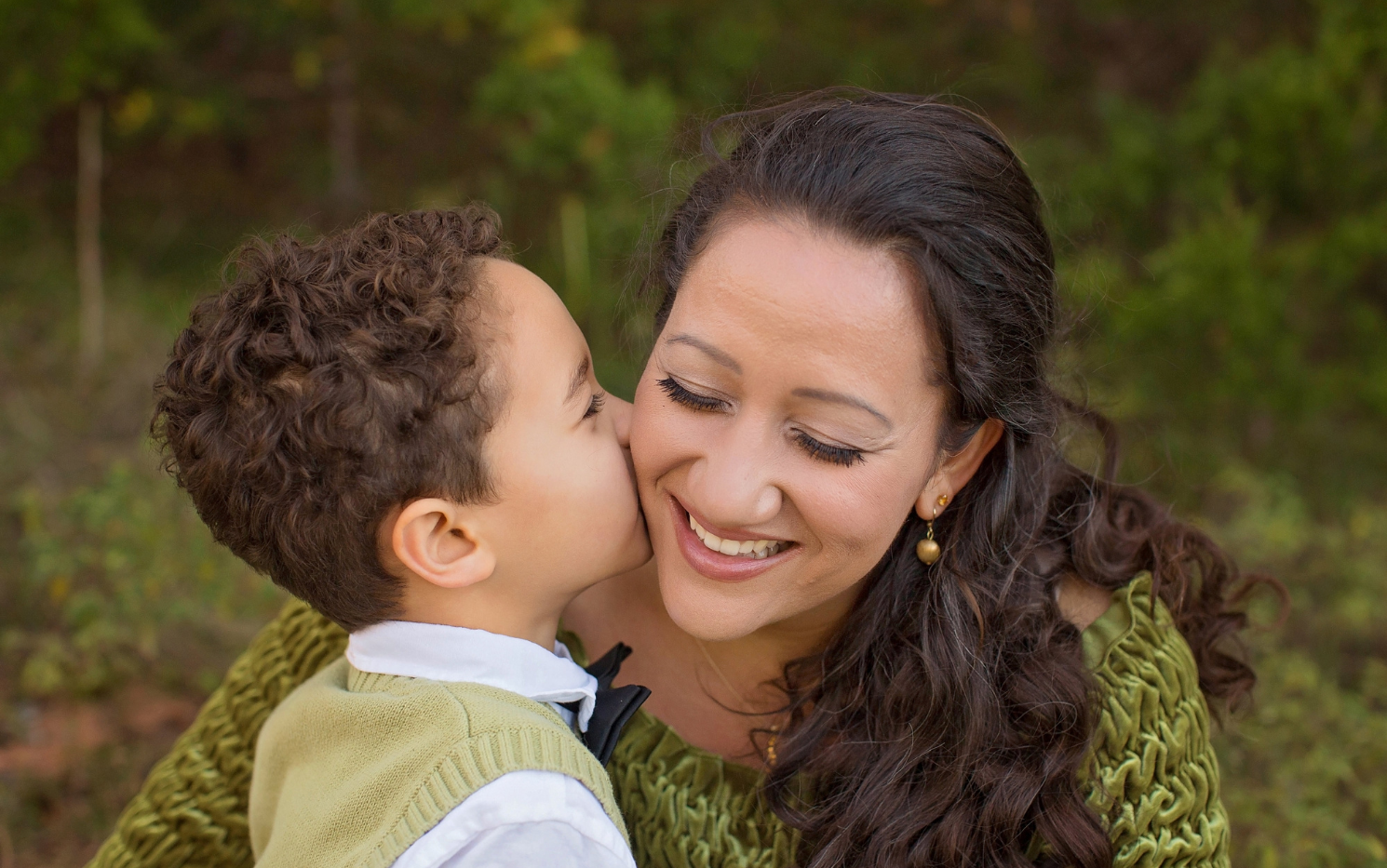Mother comforting child